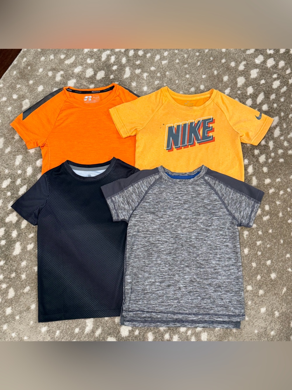 Bundle (4) All in Motion/Nike/Russel Boys Short-Sleeve Sports Tees. Size XS 4/5